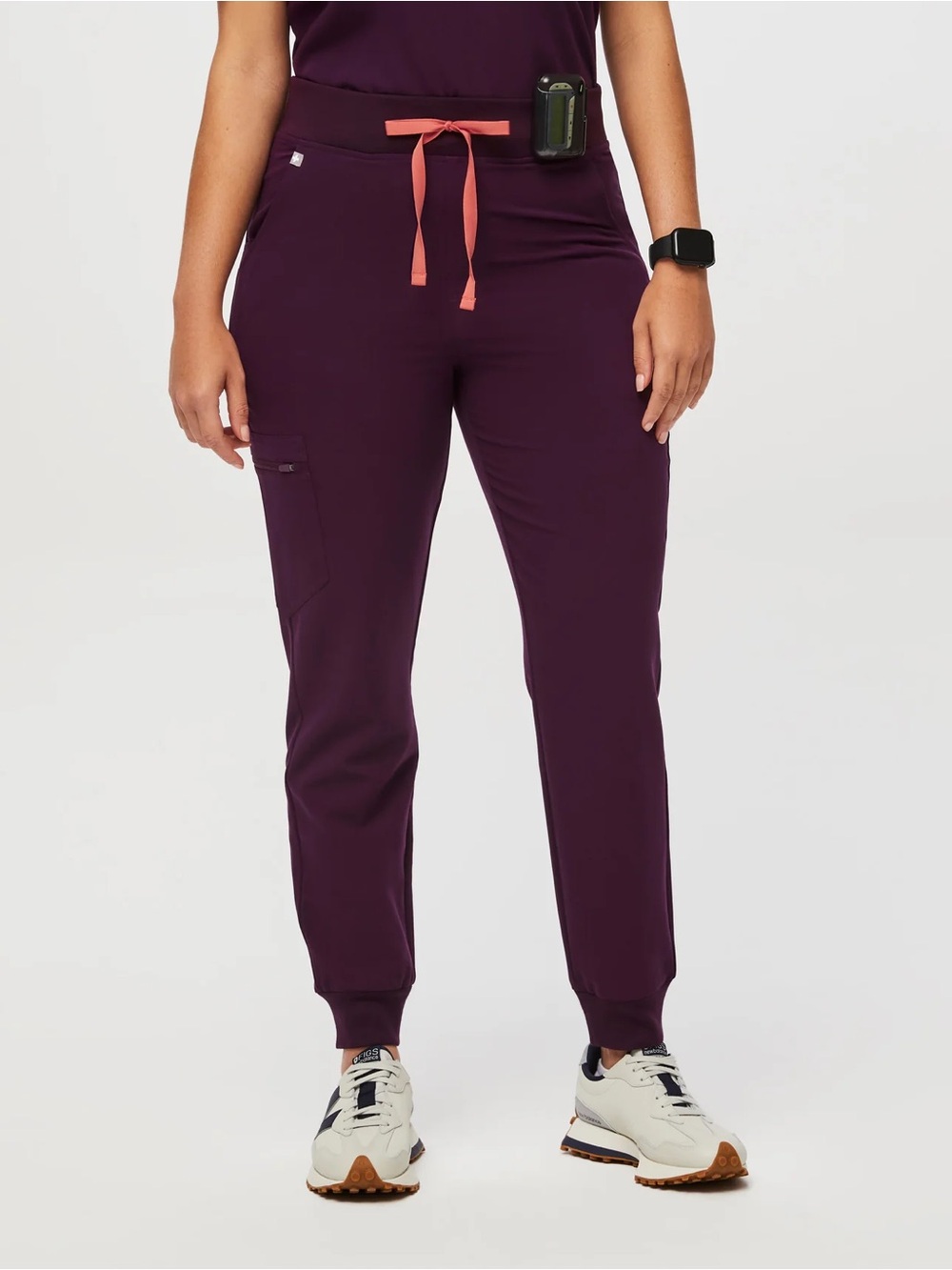 Figs Deep Purple High Waisted Zamora Joggers